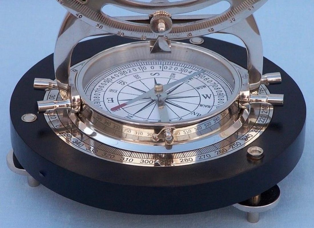 Chrome Alidade 14" Compass - 5