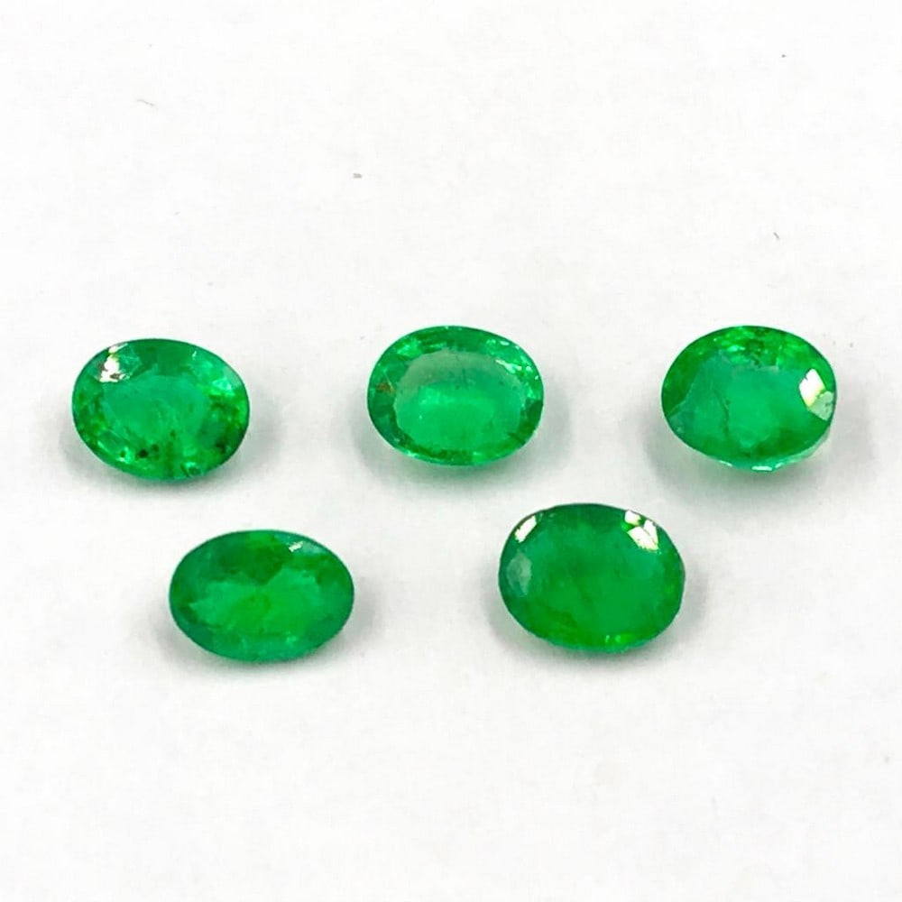 Five Faceted Emerald Ovals - 1.8ct Total Weight: Five Faceted Emerald Ovals For many, emerald is considered to be the symbol of rebirth. It is also believed to represent good fortune, youth, balance, growth, peace, and foresight. Size- 5x4 mm,