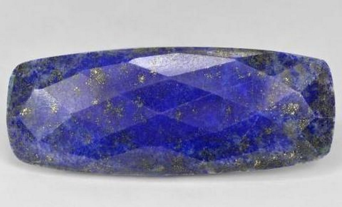 36.23 ct Cushion Rose Cut Royal Azure Lapis Lazuli Gemstone: 36.23 ct Cushion Rose Cut Royal Azure Lapis Lazuli Gemstone Indulge in the regal allure of the Cushion Rose Cut Royal Azure Lapis Lazuli Gemstone—a captivating masterpiece that echoes the elegance