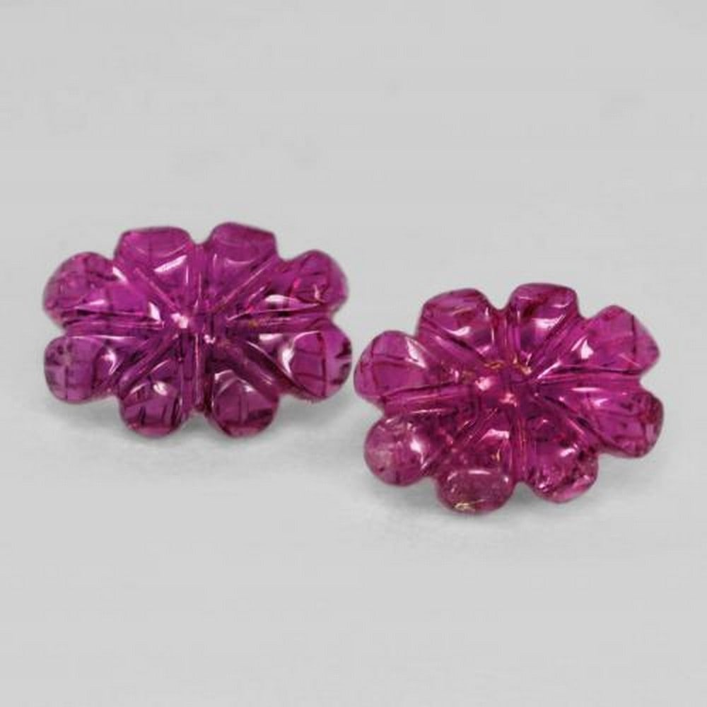 Flower Cut Red Rubellite Tourmalines - 2.57ct Total Weight (1 of 1)
