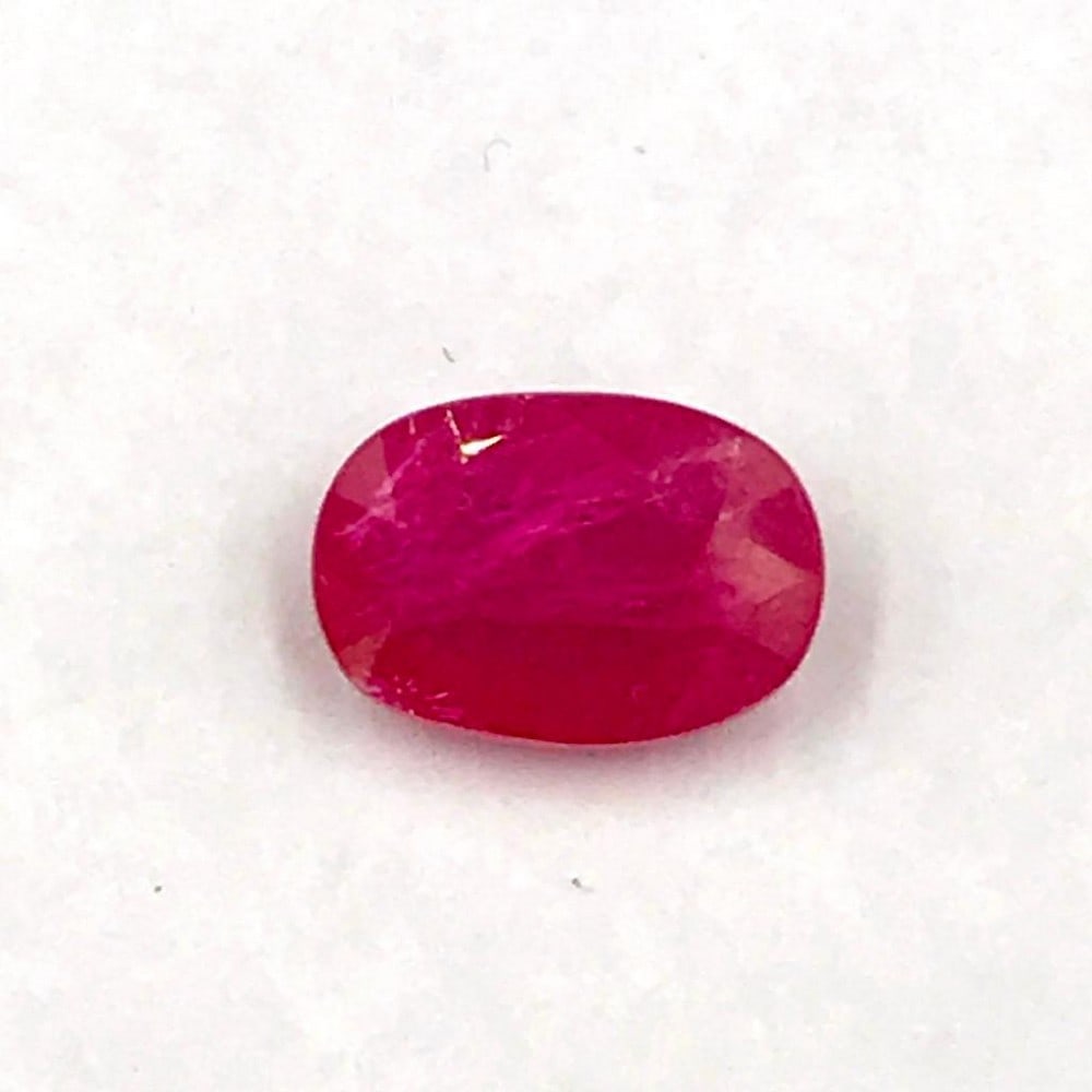 3.16ct Faceted Oval Ruby Gemstone - 2