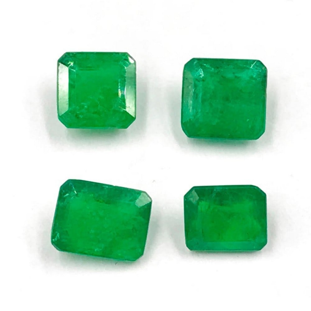 Quad of Faceted Emerald Octagons - 3ct Total Weight: Quad of Faceted Emerald Octagons For many, emerald is considered to be the symbol of rebirth. It is also believed to represent good fortune, youth, balance, growth, peace, and foresight Size-