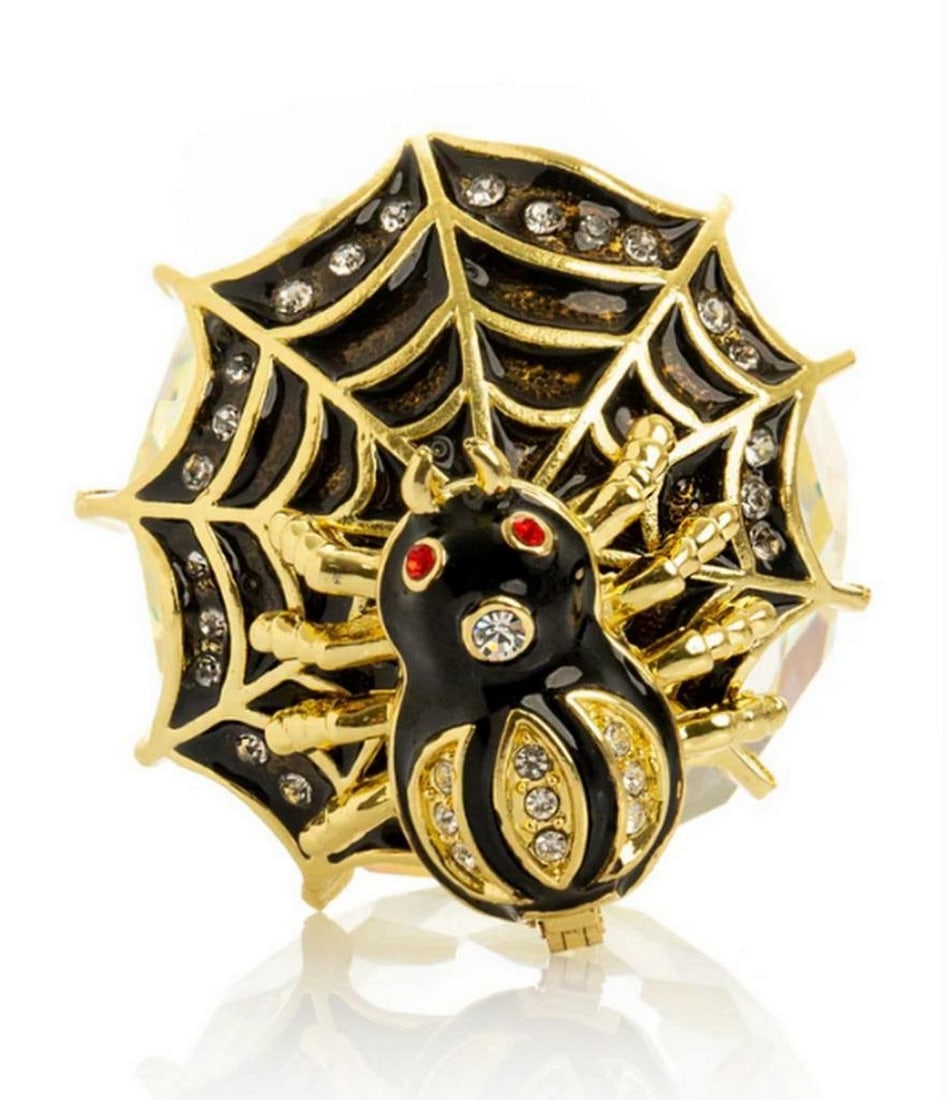 Crystal Web Spider Trinket Box - 3