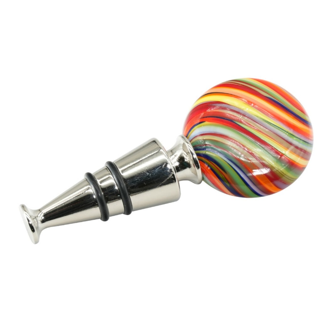 Missoni Flat Bottle Stopper – Murano Glass: Missoni Flat Bottle Stopper – Murano Glass This bottle stopper is meticulously handmade using the lampworking technique, showcasing careful attention to detail in every aspect. Crafted from glass an