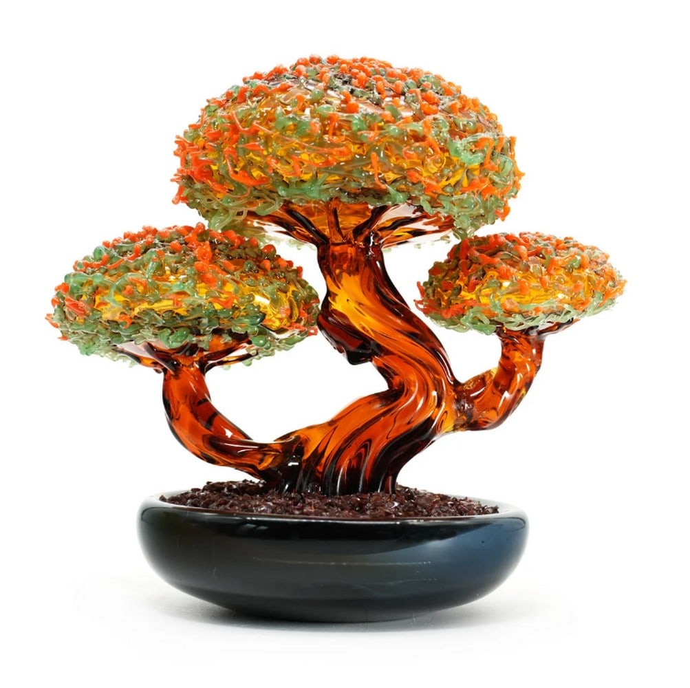Three Branches Bonsai Murano Glass Sculpture (1 of 4)