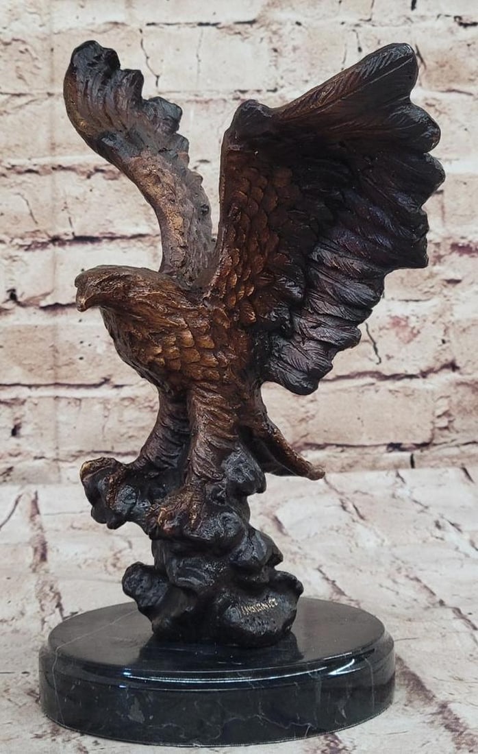 American Bald Eagle Inspired Bronze Sculpture by Moigniez - 9.5" x 7" (1 of 7)