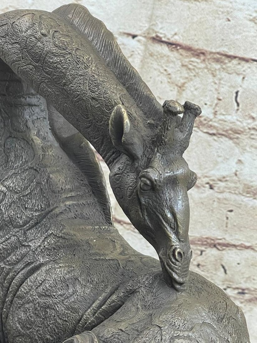 Graceful Giraffe Bronze Statue - 4