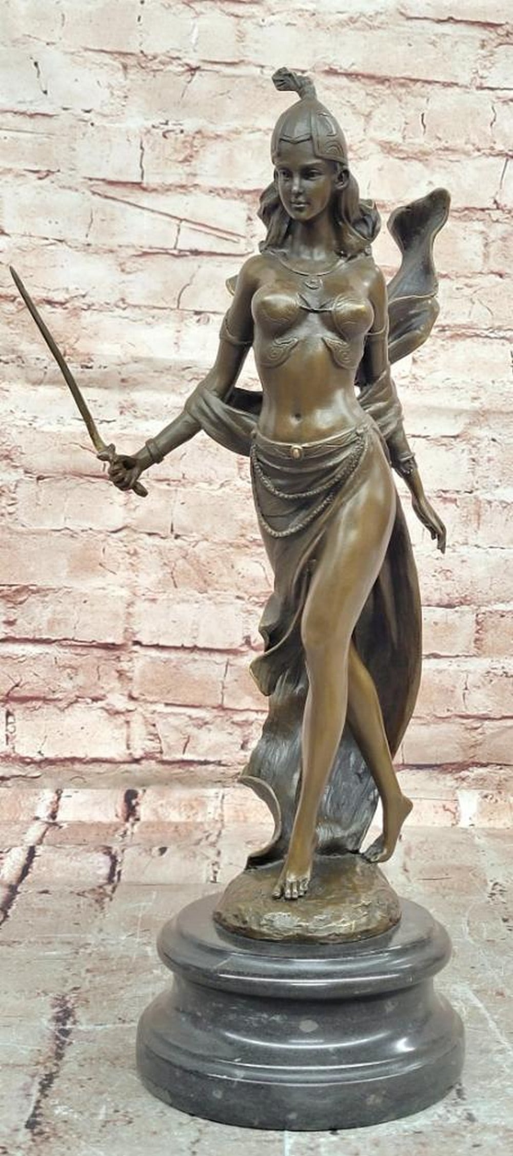 Milo Original Sword Dancer Bronze Sculpture - 16" x 8": Milo Original Sword Dancer Bronze Sculpture - 16" x 8" This original bronze sculpture depicts a sword dancer in a poised, expressive stance, capturing elegance, rhythm, and dynamic movement. T