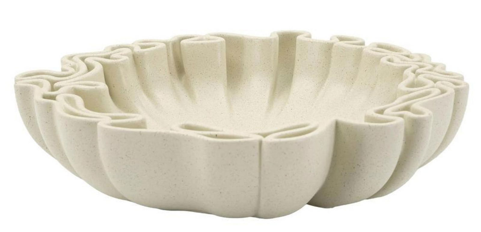 Stons Modern White Resin Decorative Bowl: Stons Modern White Resin Decorative Bowl Bring elegance and contemporary style to your space with this Stons Modern white resin decorative bowl. Inspired by natural forms, its sculptural design
