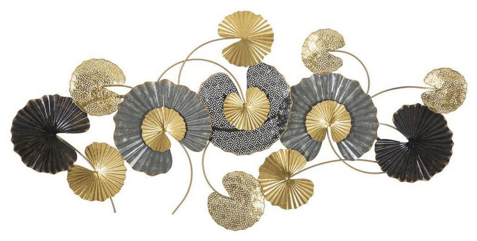 Leaf Bouquet Wall Decor in Gold and Black (1 of 5)