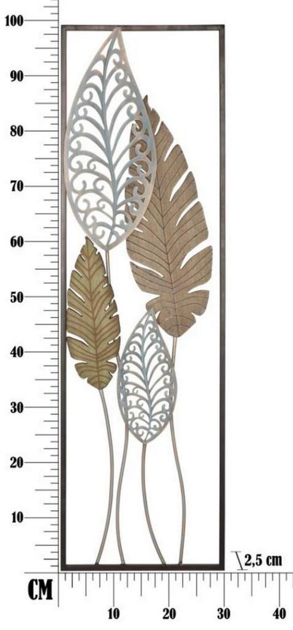 Metallic Leaf Wall Decor - 7