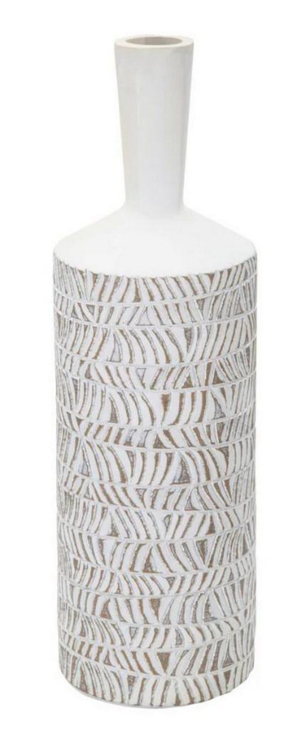 Modern White Geometric Vase (1 of 5)