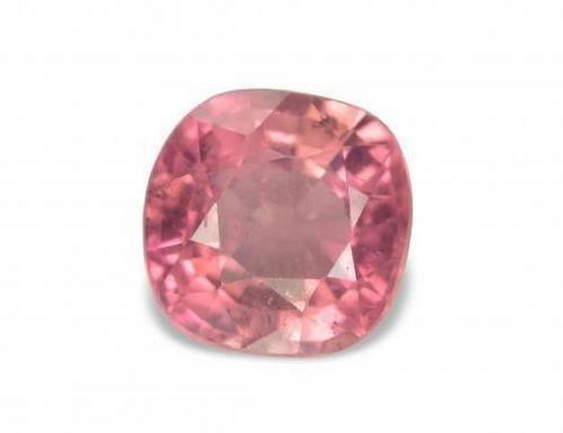 1.75 ct Cushion Natural Light Pink Tourmaline: 1.75 ct Cushion Natural Light Pink Tourmaline This natural 1.75-carat tourmaline from Mozambique is cut in a classic cushion shape, displaying a soft light pink hue with gentle brilliance. With VS–