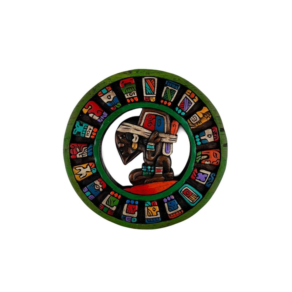 Hand Carved Mayan Calendar Sculpture (1 of 2)