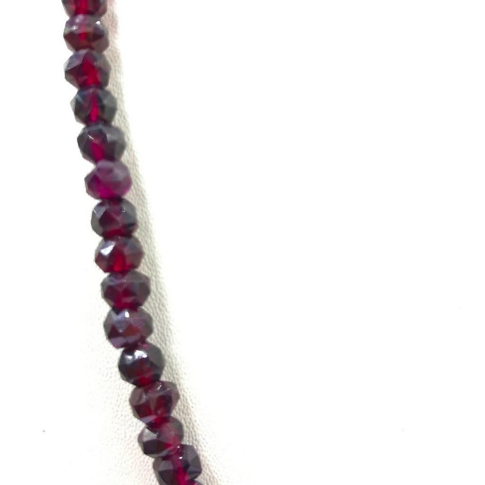 Brown Garnet Beaded String Necklace - 2