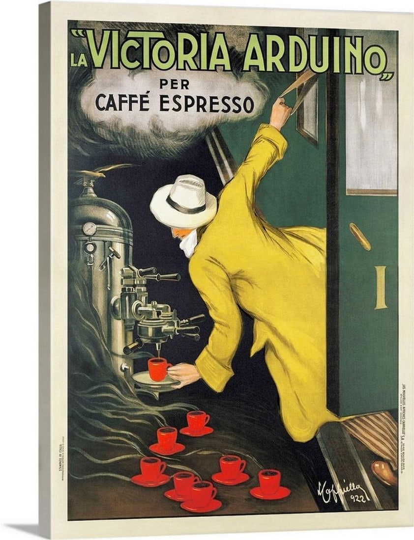 Victoria Arduino, 1922 Vintage Canvas Wall Art by Leonetto Cappiello: Victoria Arduino, 1922 Vintage Canvas Wall Art by Leonetto Cappiello "Victoria Arduino, 1922" is a celebrated advertising poster by Leonetto Cappiello, widely regarded as the Father of the
