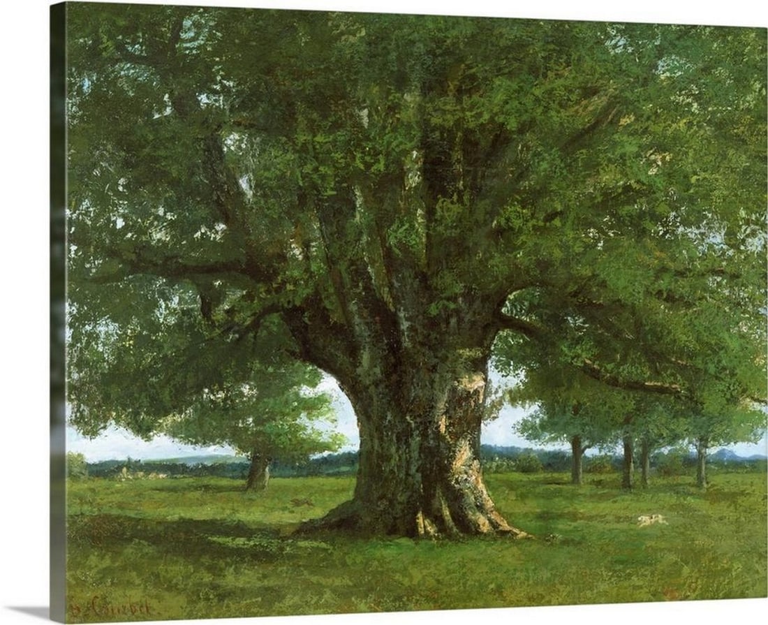 "The Oak of Flagey, Called Vercingetorix" – Wall Art Reproduction by Gustave Courbet (1 of 2)