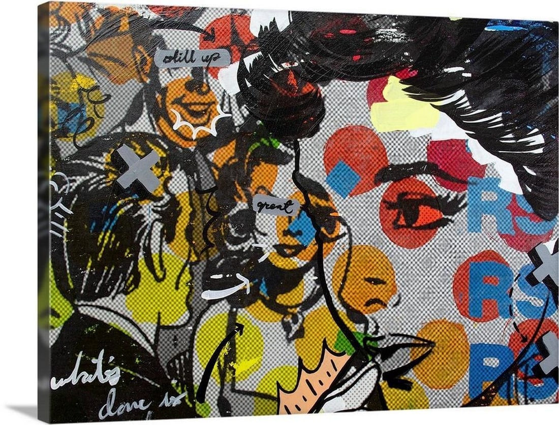 Pop Art Comic Style 'City Party' Wall Art (1 of 1)