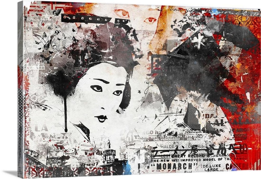 2014 'Geisha' Canvas Print Wall Art: 2014 'Geisha' Canvas Print Wall Art This 2014 Geisha canvas print blends tradition with contemporary artistry, featuring intricate details and rich colors. A captivating piece that brings ele