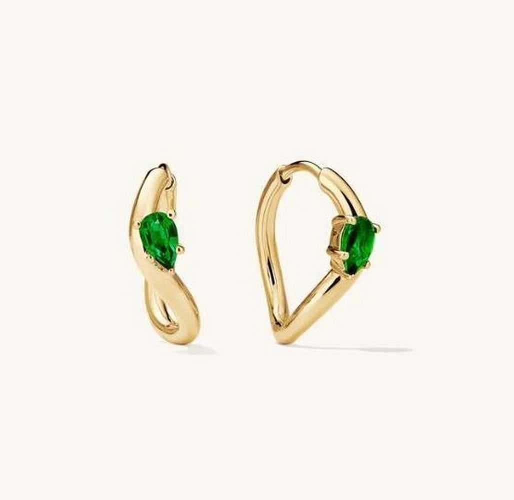 Golden Infinity Hoop Earrings: Golden Infinity Hoop Earrings Golden Infinity Hoop Earrings A striking evolution of our collection, these refined architectural hoops are crafted in 18k gold vermeil and feature a mesmerizing floatin