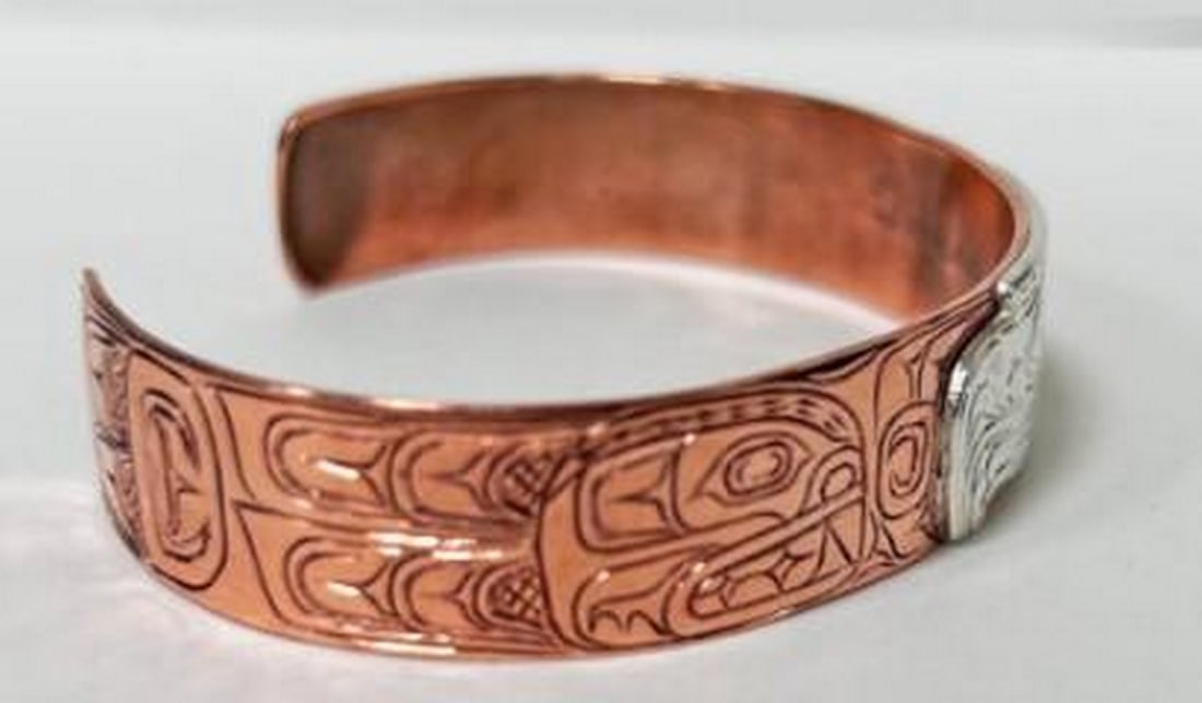 Wing & Fin Copper Bangle - 2