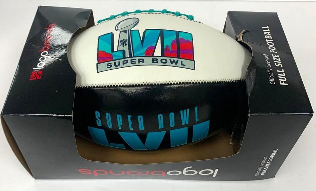 Logo Brands Official Licensed Full Size Football Super Bowl LVII Arizona Limited Edition of 300: Logo Brands Official Licensed Full Size Football Super Bowl LVII Arizona Limited Edition of 300. Celebrate the excitement of Super Bowl LVII with this Logo Brands officially licensed full-size