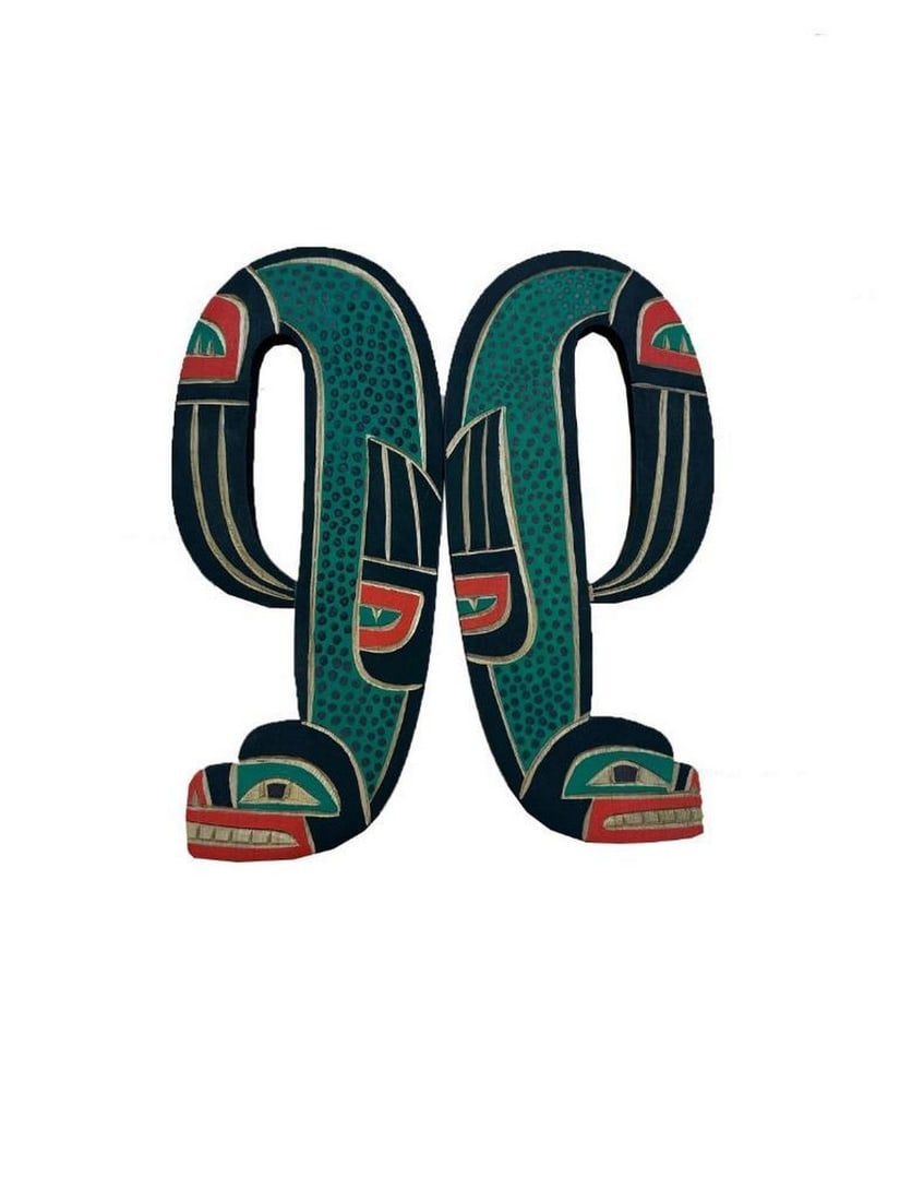 Green Seal Pair Wooden Carving by Paul Joseph: Green Seal Pair Wooden Carving by Paul Joseph This beautifully crafted wooden carving of a pair of seals by Paul Joseph showcases intricate detail and captures the playful yet graceful nature of thes