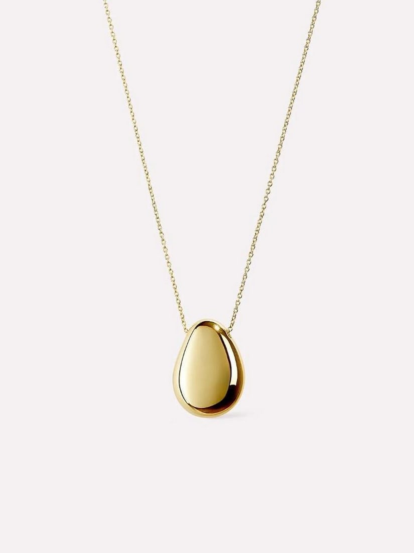 14K Gold-Dipped Dainty Pendant Necklace: 14K Gold-Dipped Dainty Pendant Necklace This gold pendant necklace is a refined finishing touch for any look. Dipped in 14k gold and designed with a delicate chain, it adds a subtle shine that feels