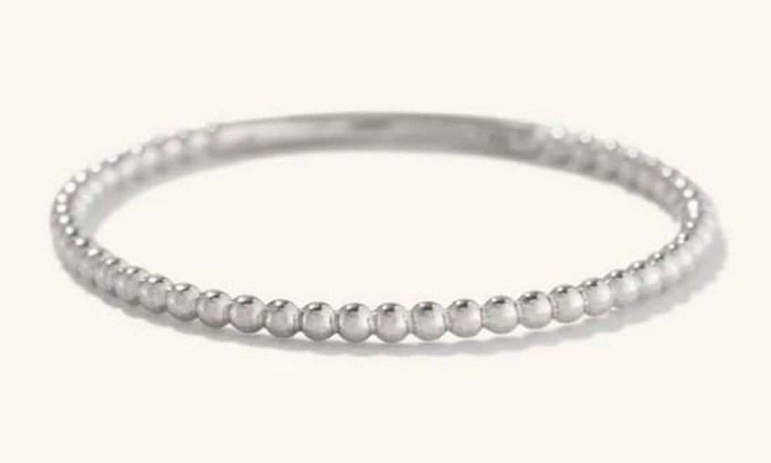 Delicate Beaded Stacking Ring - 2