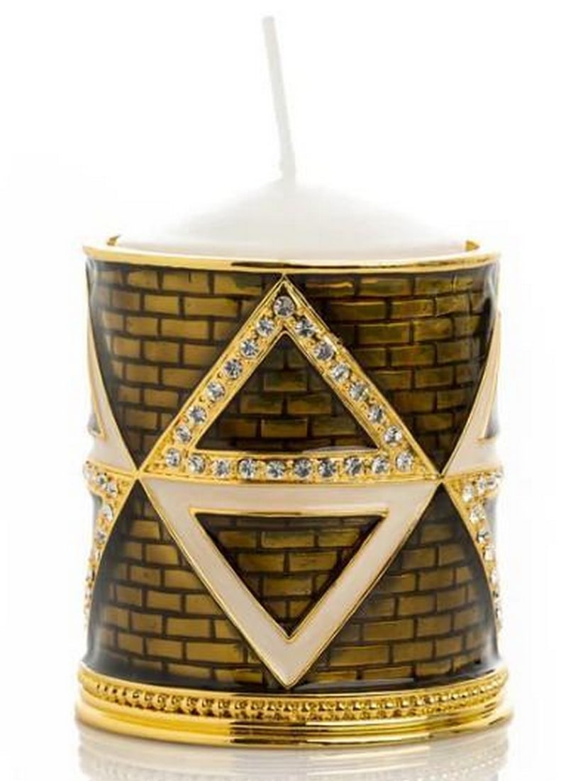 Amber Glow Golden Brown Candle Holder (1 of 3)