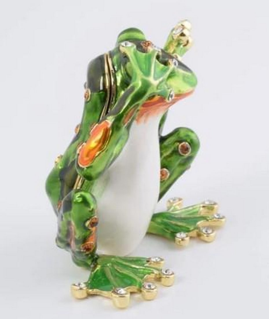 See No Evil Green Frog Trinket Box (1 of 5)