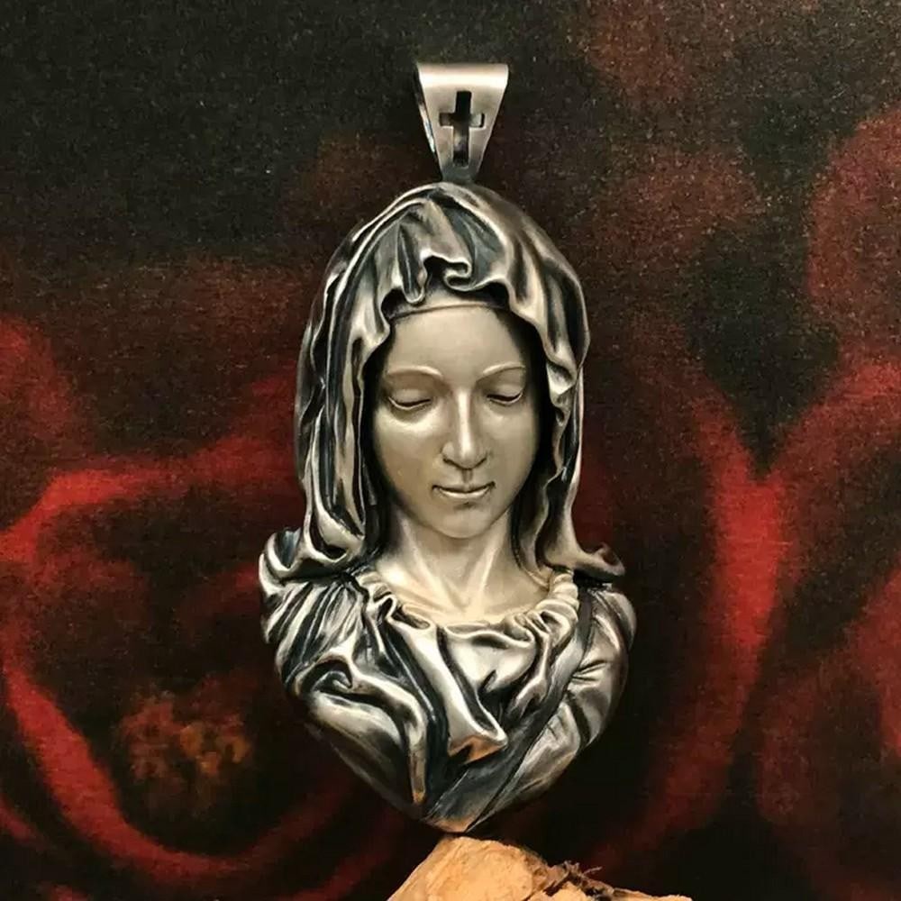 Virgin Mary Pendant: Virgin Mary Pendant Inspired by Renaissance artistry, the *Virgin Mary Pendant* captures compassion and devotion in an intricately crafted form. Featuring Mary’s serene expression on one side