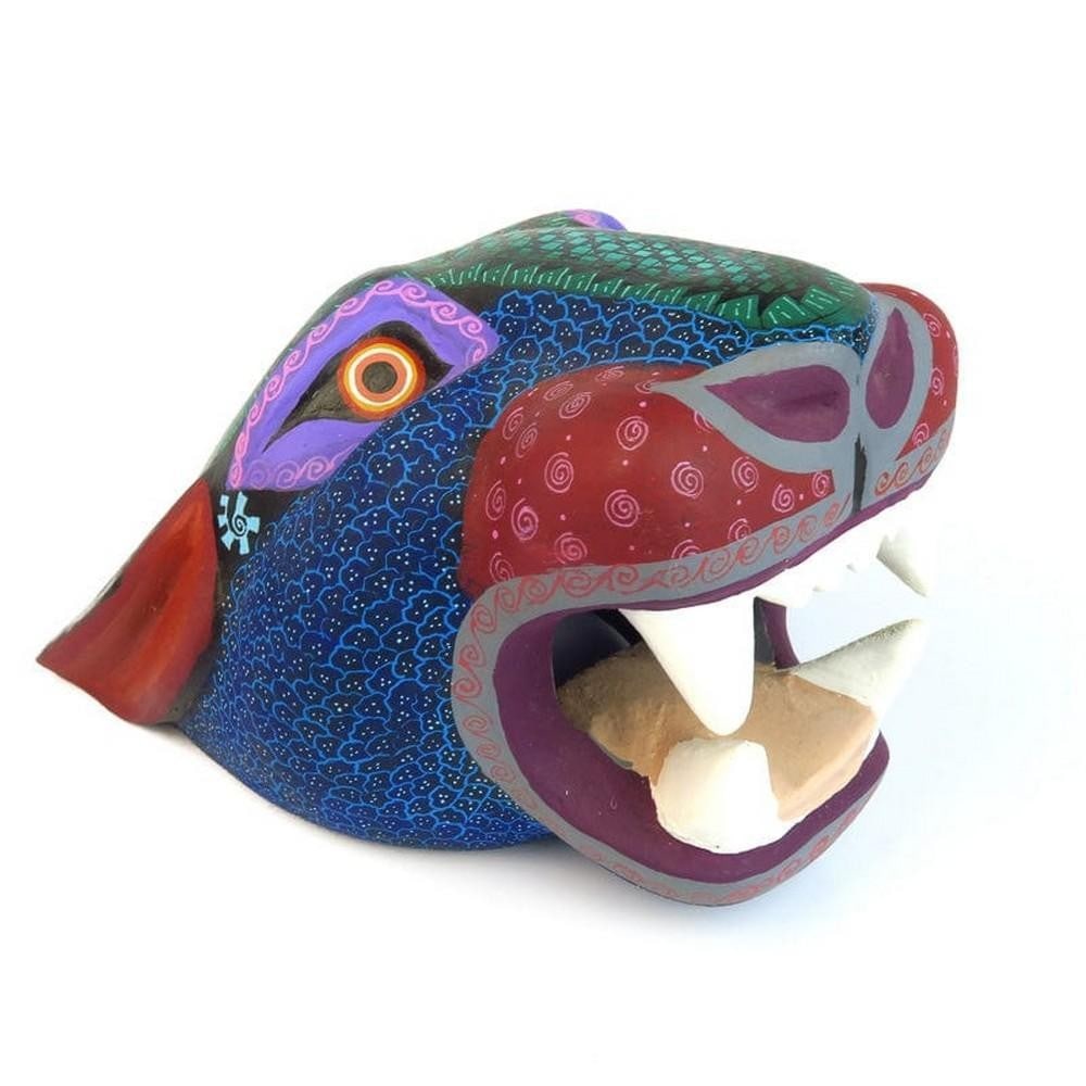 Zapotec Jaguar Head – Oaxacan Alebrije from San Martín Tilcajete (1 of 5)