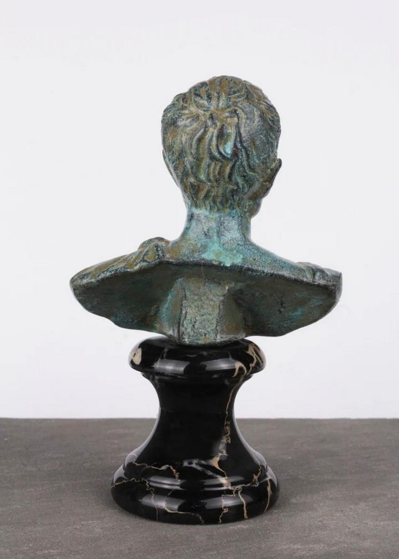 Julius Caesar Bust (Green Bronze) - 2