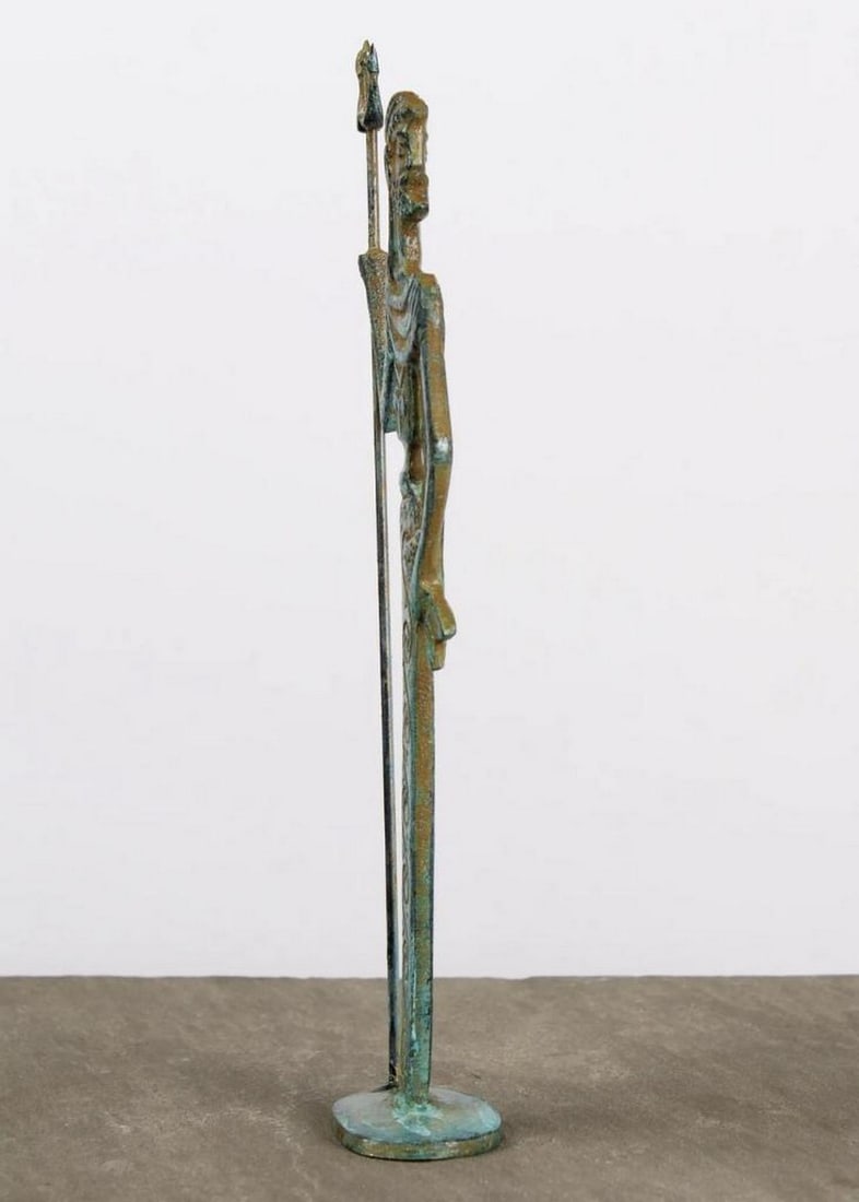 Poseidon with Trident Bronze Sculpture in Aged Copper Finish - (0.9lbs): Poseidon with Trident Bronze Sculpture in Aged Copper Finish - (0.9lbs) A commanding tribute to the Greek god of the sea, this bronze Poseidon sculpture channels strength and mythic power. Inspired