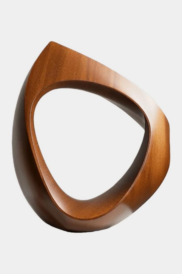 Triangular Loop Wooden Sculpture (1 of 3)