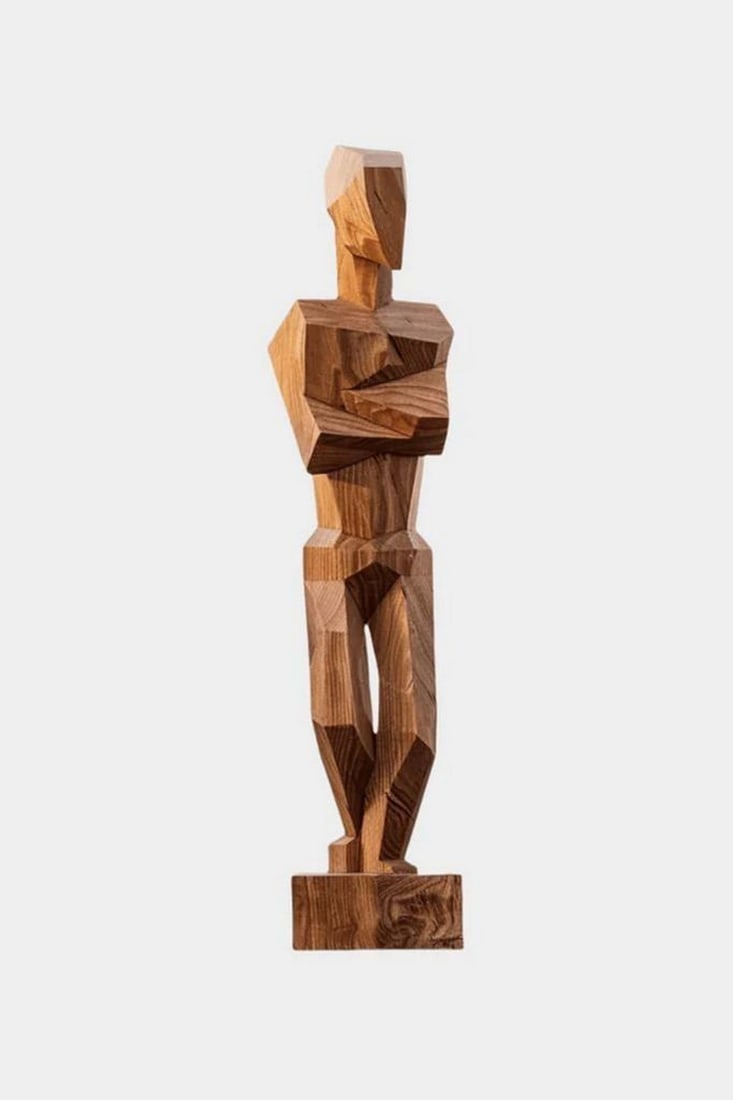 Human Contemplative Form – Wooden Abstract Figure (1 of 3)