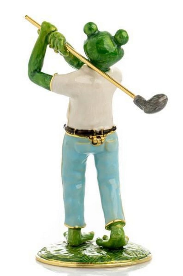 Golfing Frog Trinket Box - 3
