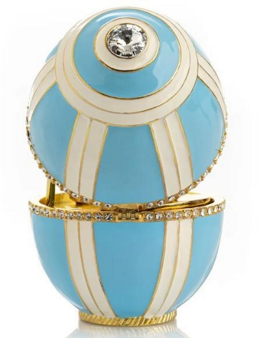 Celestial Blue Egg with Sailing Ship - 5