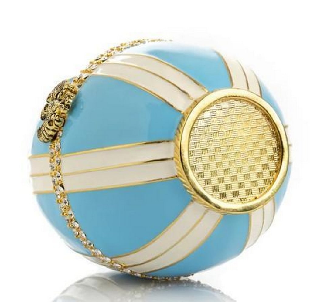 Celestial Blue Egg with Sailing Ship - 6