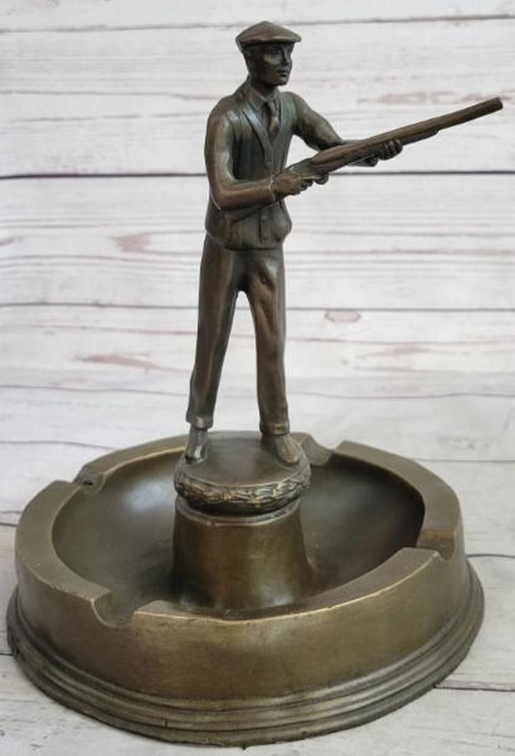 The Gentleman Hunter Bronze Ashtray Sculpture (1 of 9)