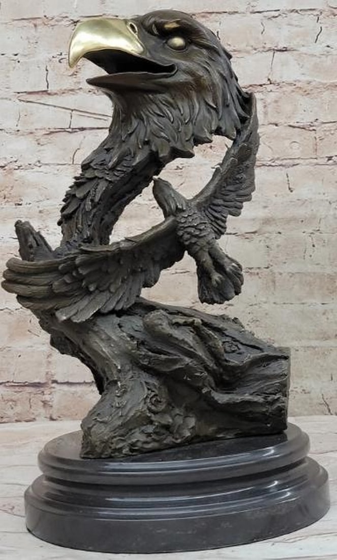 Soaring Spirit: Abstract Eagle Bronze Sculpture: Soaring Spirit: Abstract Eagle Bronze Sculpture A powerful fusion of symbolism and form, this abstract bronze eagle sculpture by renowned artist Milo captures both the strength and transcendence of t