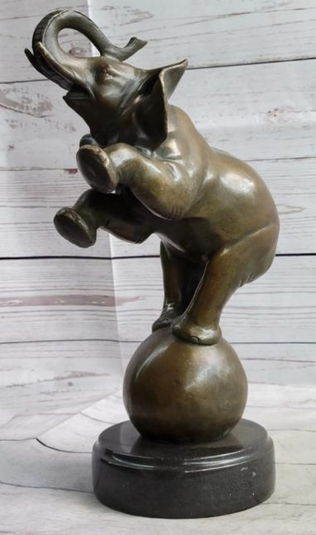 Balancing Act: Circus Elephant Bronze Sculpture - 3