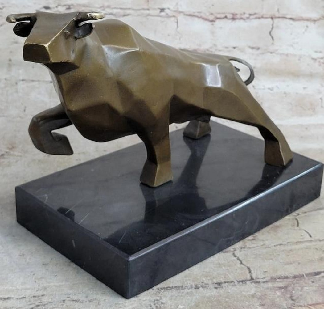Geometric Power: Abstract Bull Sculpture: Geometric Power: Abstract Bull Sculpture This striking modern art sculpture reimagines the bull through bold geometric abstraction, transforming raw strength into a stylized form of angular