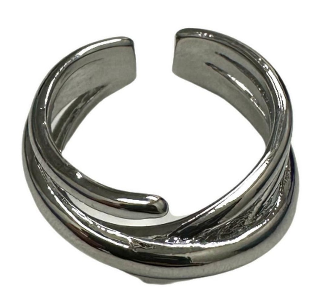 925 Silver Adjustable Twist Ring - 3