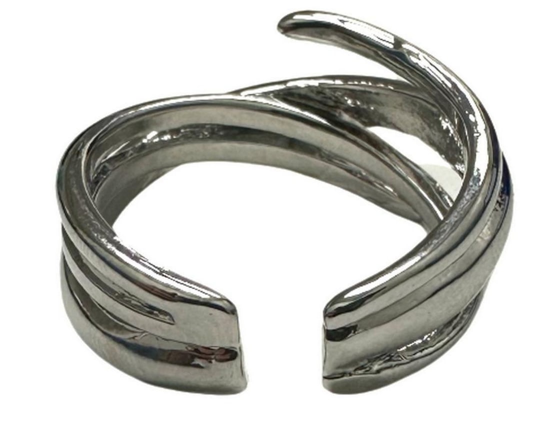 925 Silver Adjustable Twist Ring - 4