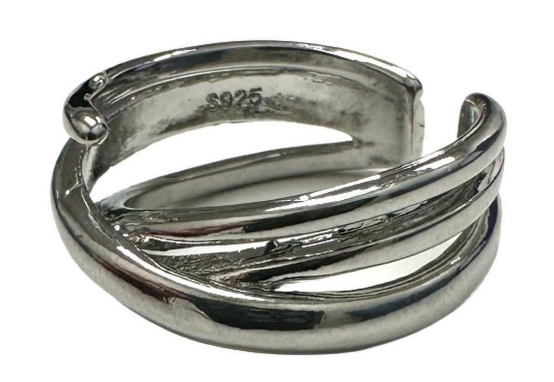 925 Silver Adjustable Twist Ring - 5