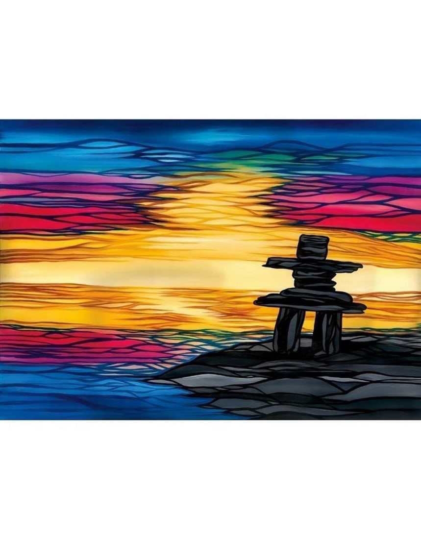 12" x 14" Direction Determines Destination by Shawna Boulette Grapentine Framed Print: 12" x 14" Direction Determines Destination by Shawna Boulette Grapentine Framed Print Cultural Background: Cree-Ojibway, Manitoba Shawna Boulette Grapentine is a Cree-Ojibway, born in Winnipe