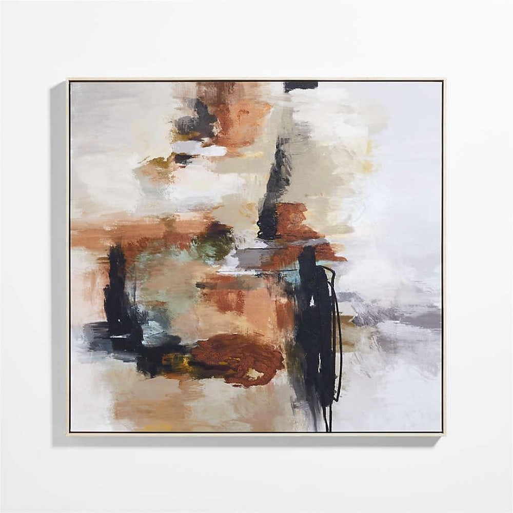 Kichael Bonofiglio "Bloom" Brown & Black Abstract Wall Art Canvas Print: Kichael Bonofiglio "Bloom" Brown & Black Abstract Wall Art Canvas Print Kichael Bonofiglio's ever-evolving, modern work uses color to tell compelling stories. In "Bloom," laye