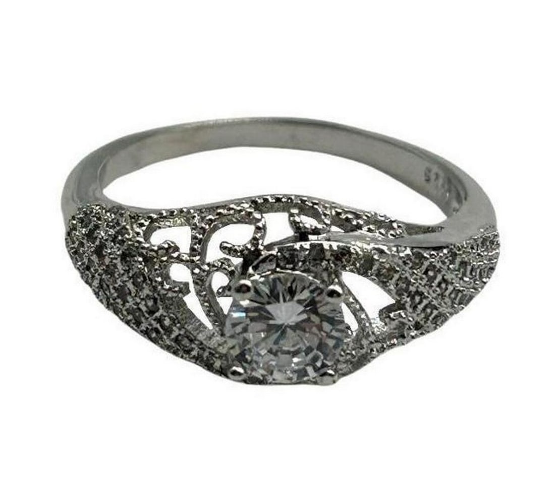 Size 10 CZ Plated Special Occasion Women's Ring (1 of 3)